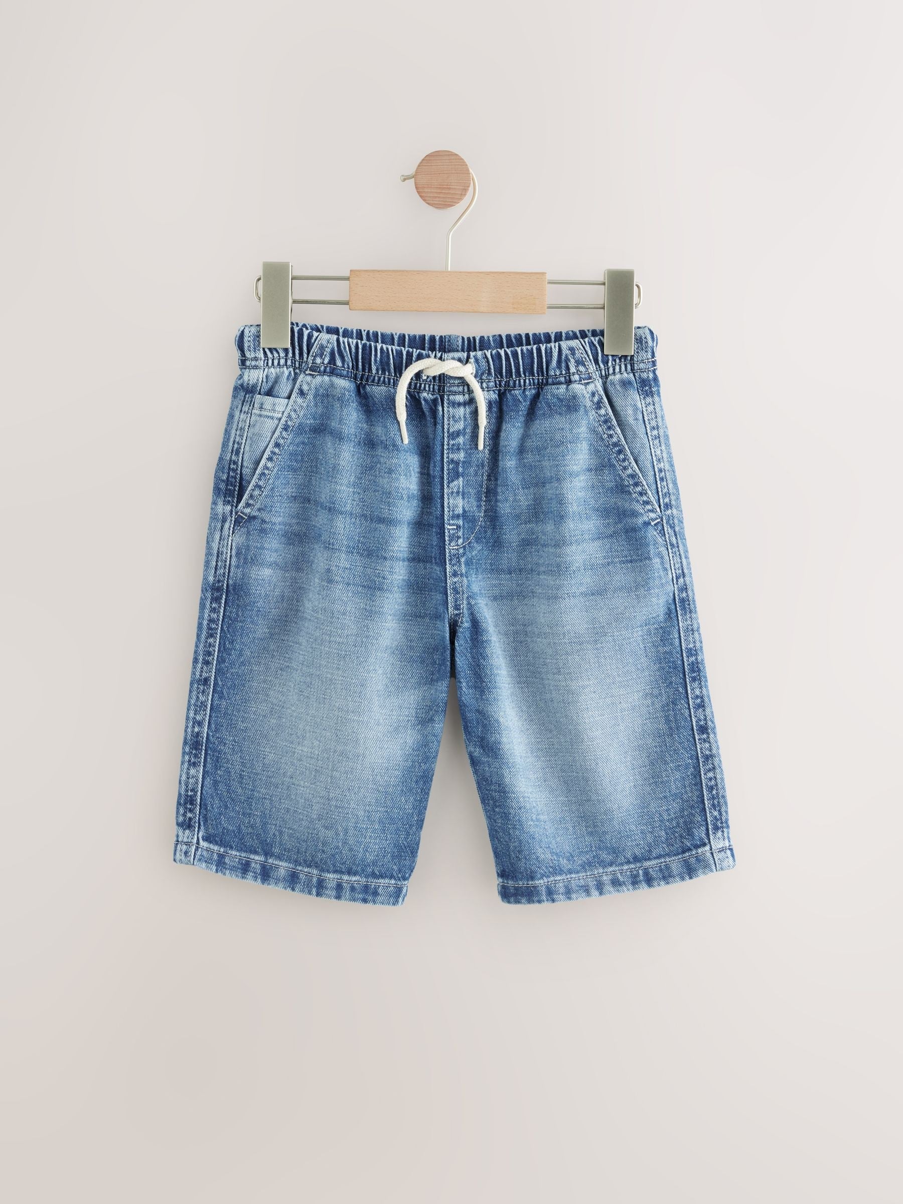 Dsiney Kidz - Bleach/Mid Blue Bermuda Pull On Denim Shorts 2 Pack (3-16yrs) image 2