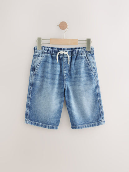 Dsiney Kidz - Bleach/Mid Blue Bermuda Pull On Denim Shorts 2 Pack (3-16yrs) image 2