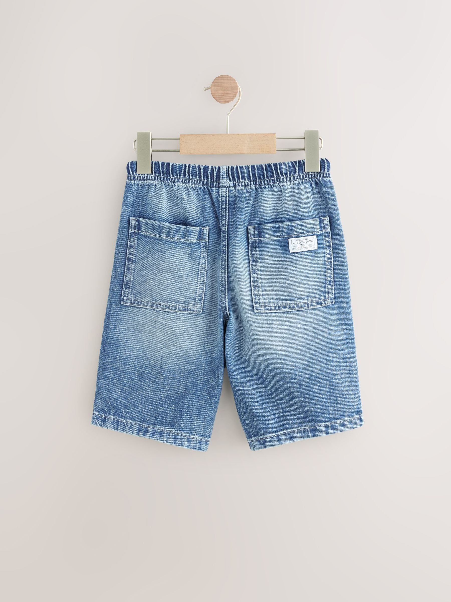 Dsiney Kidz - Bleach/Mid Blue Bermuda Pull On Denim Shorts 2 Pack (3-16yrs) image 3