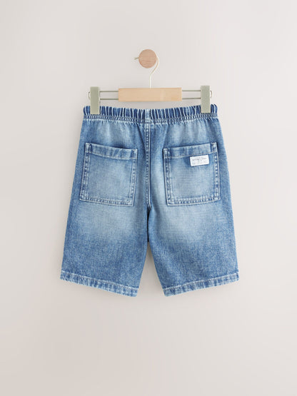 Dsiney Kidz - Bleach/Mid Blue Bermuda Pull On Denim Shorts 2 Pack (3-16yrs) image 3