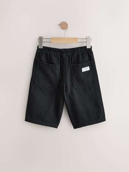 Dsiney Kidz - Mid Blue/Black Bermuda Pull On Denim Shorts 2 Pack (3-16yrs) image 3