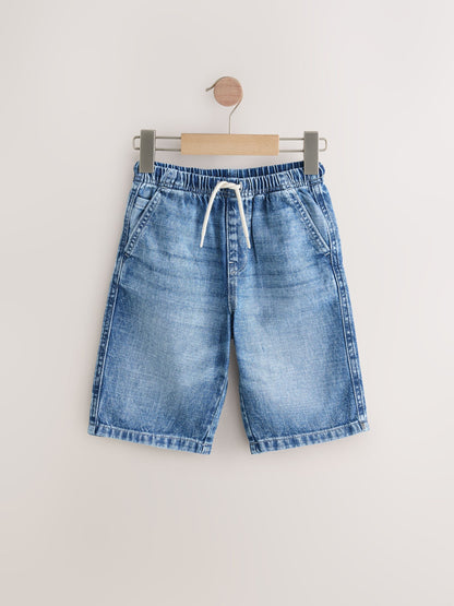 Dsiney Kidz - Mid Blue/Black Bermuda Pull On Denim Shorts 2 Pack (3-16yrs) image 4