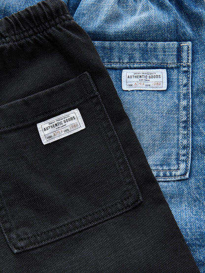 Dsiney Kidz - Mid Blue/Black Bermuda Pull On Denim Shorts 2 Pack (3-16yrs) image 6