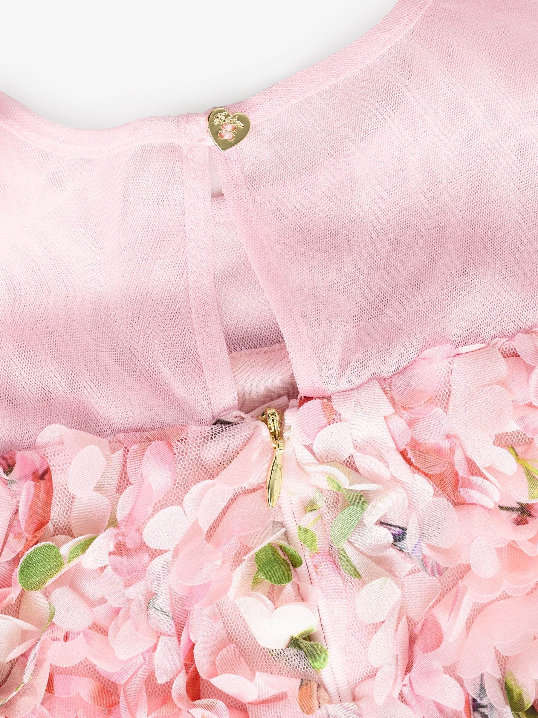 Baker by Ted Baker Pink All Over 3D Floral Print Textured Dress image 10