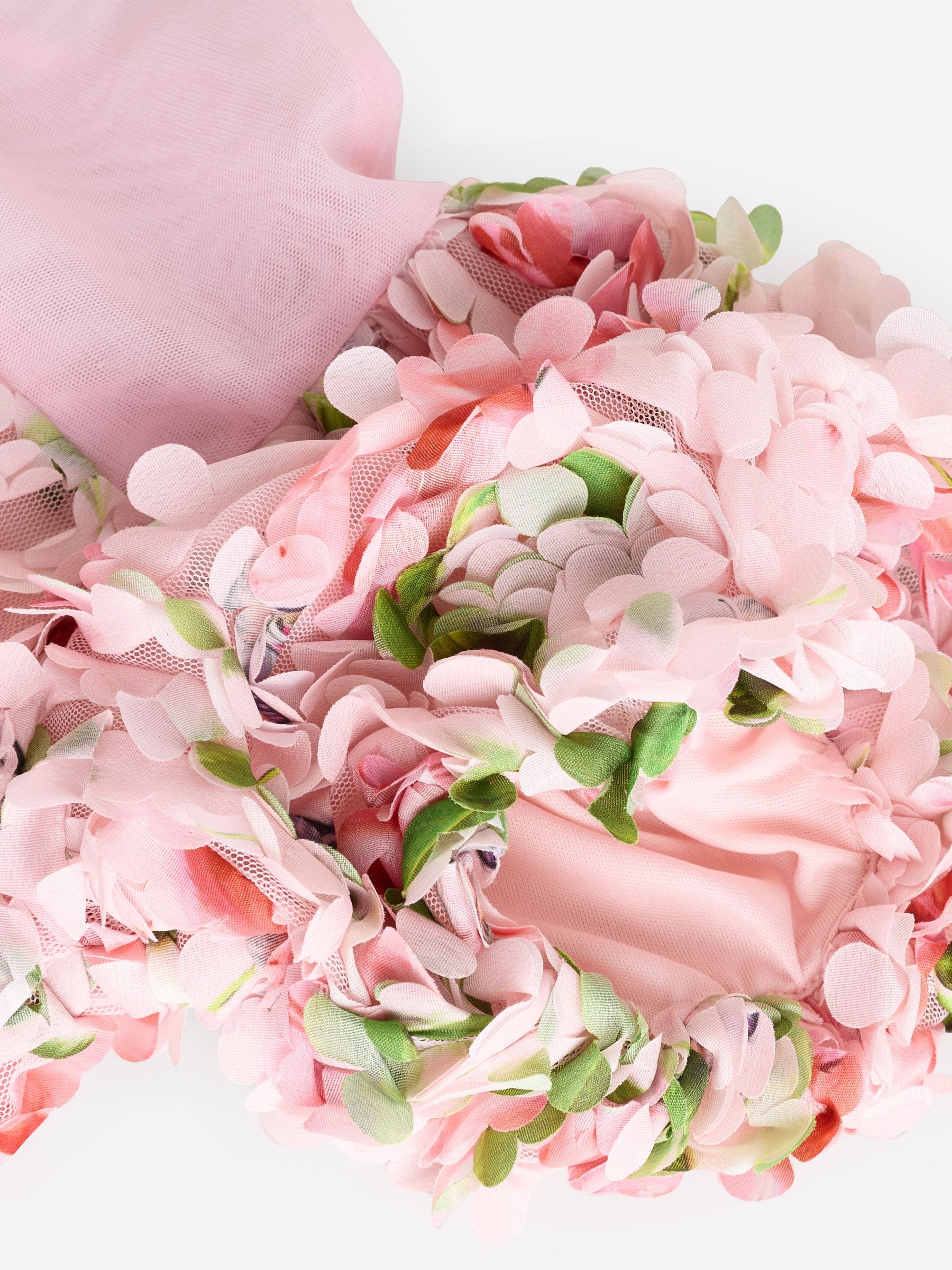 Baker by Ted Baker Pink All Over 3D Floral Print Textured Dress image 11