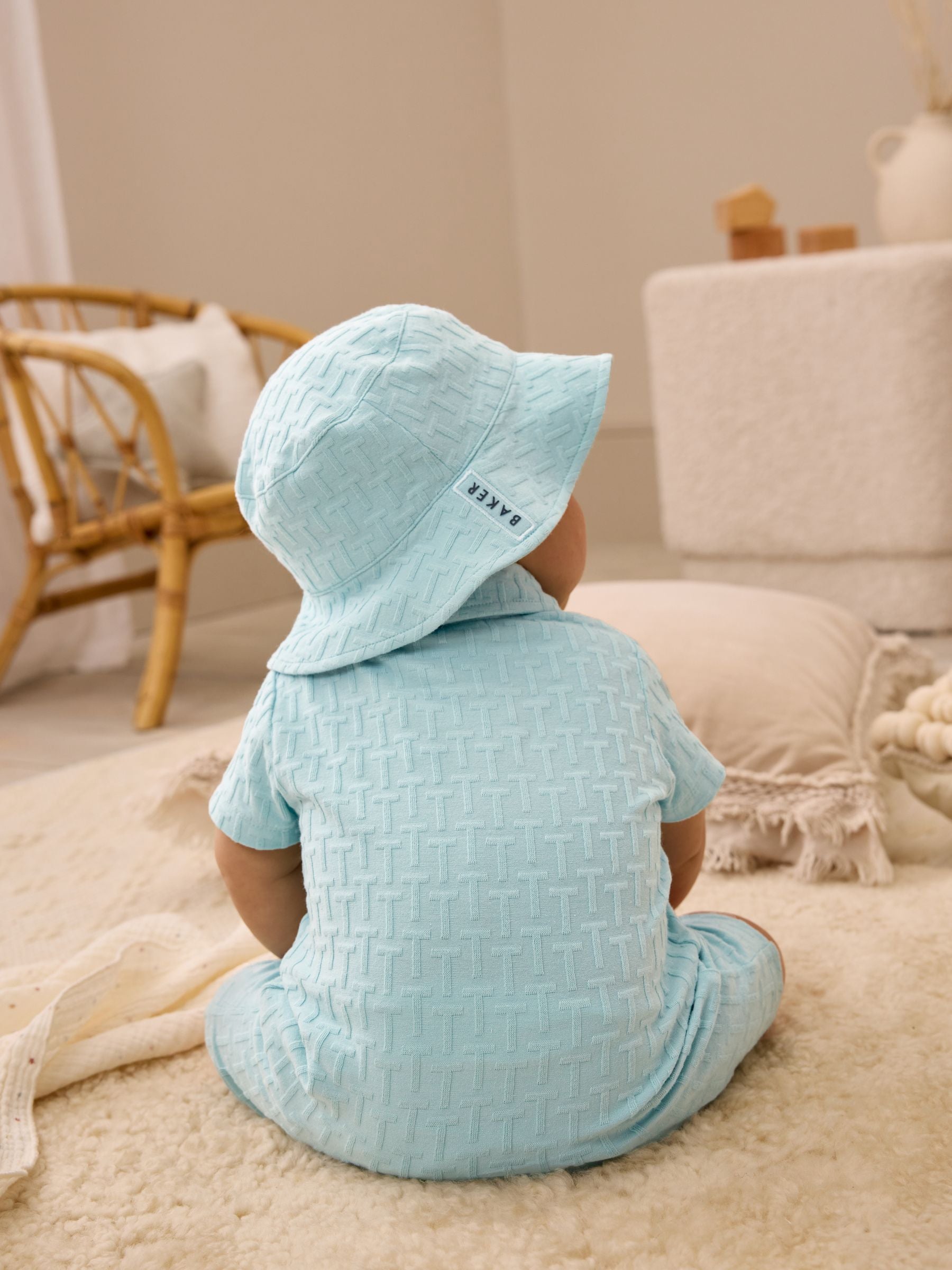 Baker by Ted Baker Textured Romper and Hat Set image 5