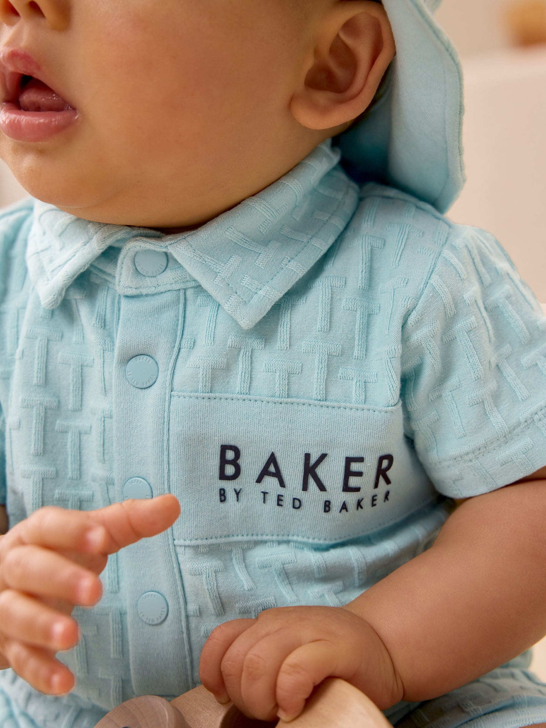 Baker by Ted Baker Textured Romper and Hat Set image 7