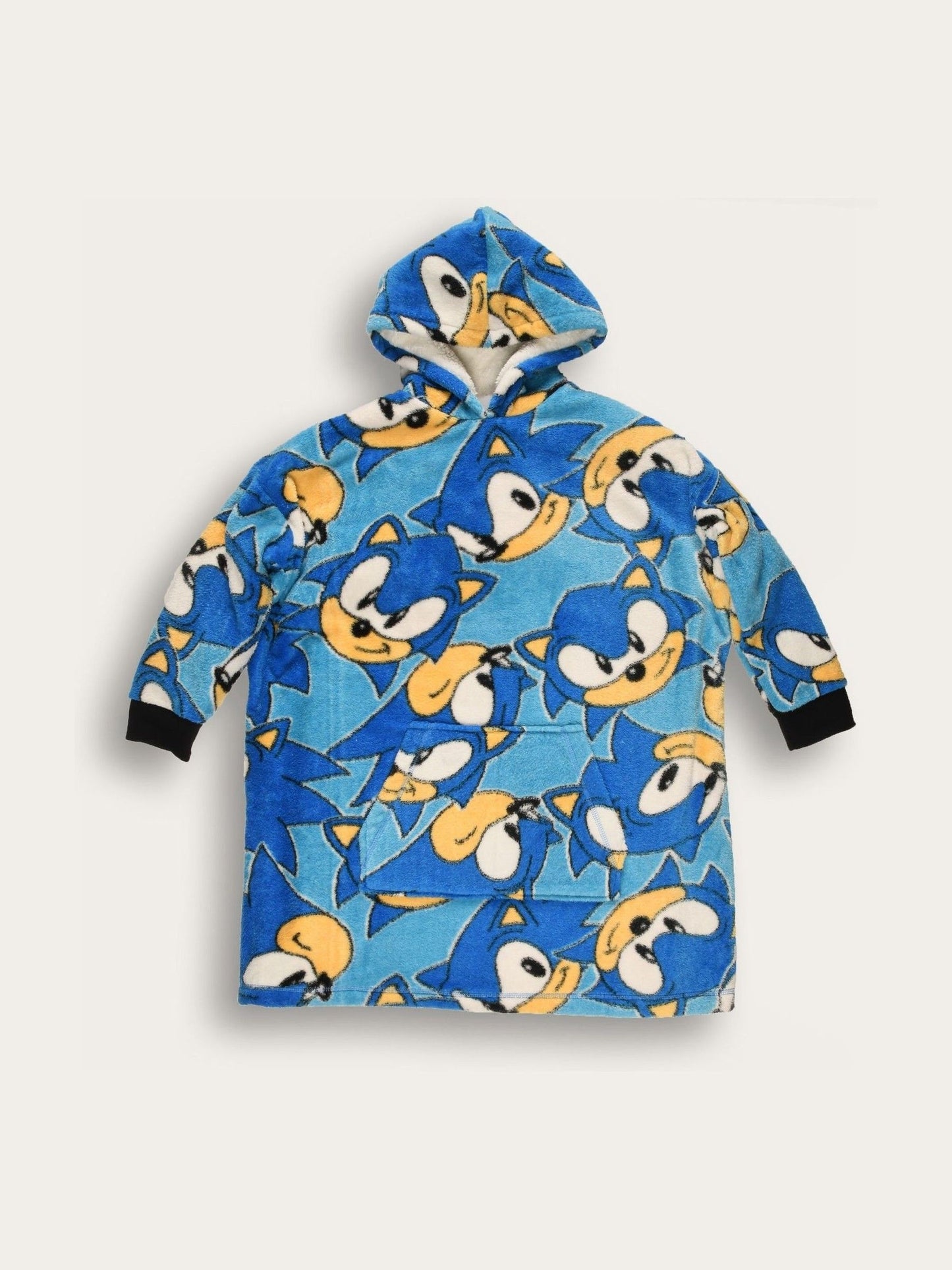Dsiney Kidz - Brand Threads Blue Boys Sonic The Hedgehog Hooded Blanket image 1