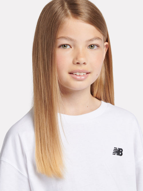 Dsiney Kidz - New Balance White Logo 100% Cotton Short Sleeve T-Shirt image 1