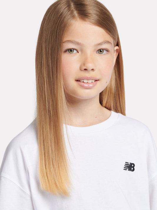 Dsiney Kidz - New Balance White Logo 100% Cotton Short Sleeve T-Shirt image 1