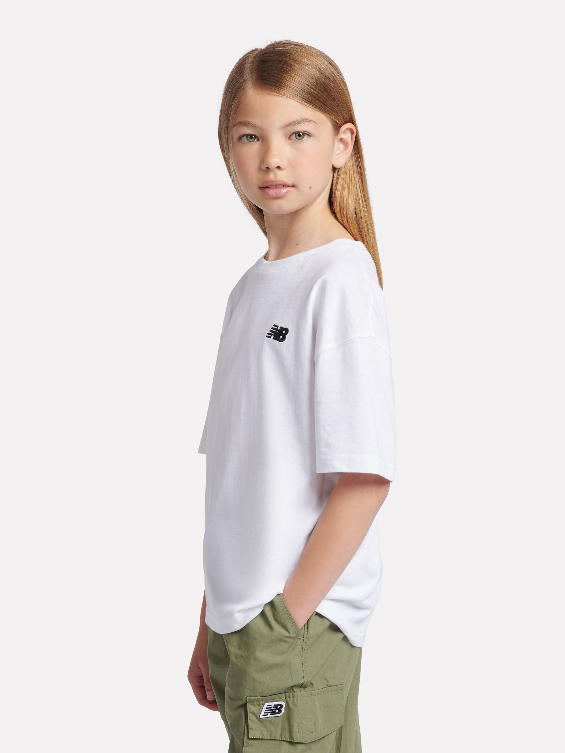 Dsiney Kidz - New Balance White Logo 100% Cotton Short Sleeve T-Shirt image 3