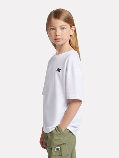 Dsiney Kidz - New Balance White Logo 100% Cotton Short Sleeve T-Shirt image 3