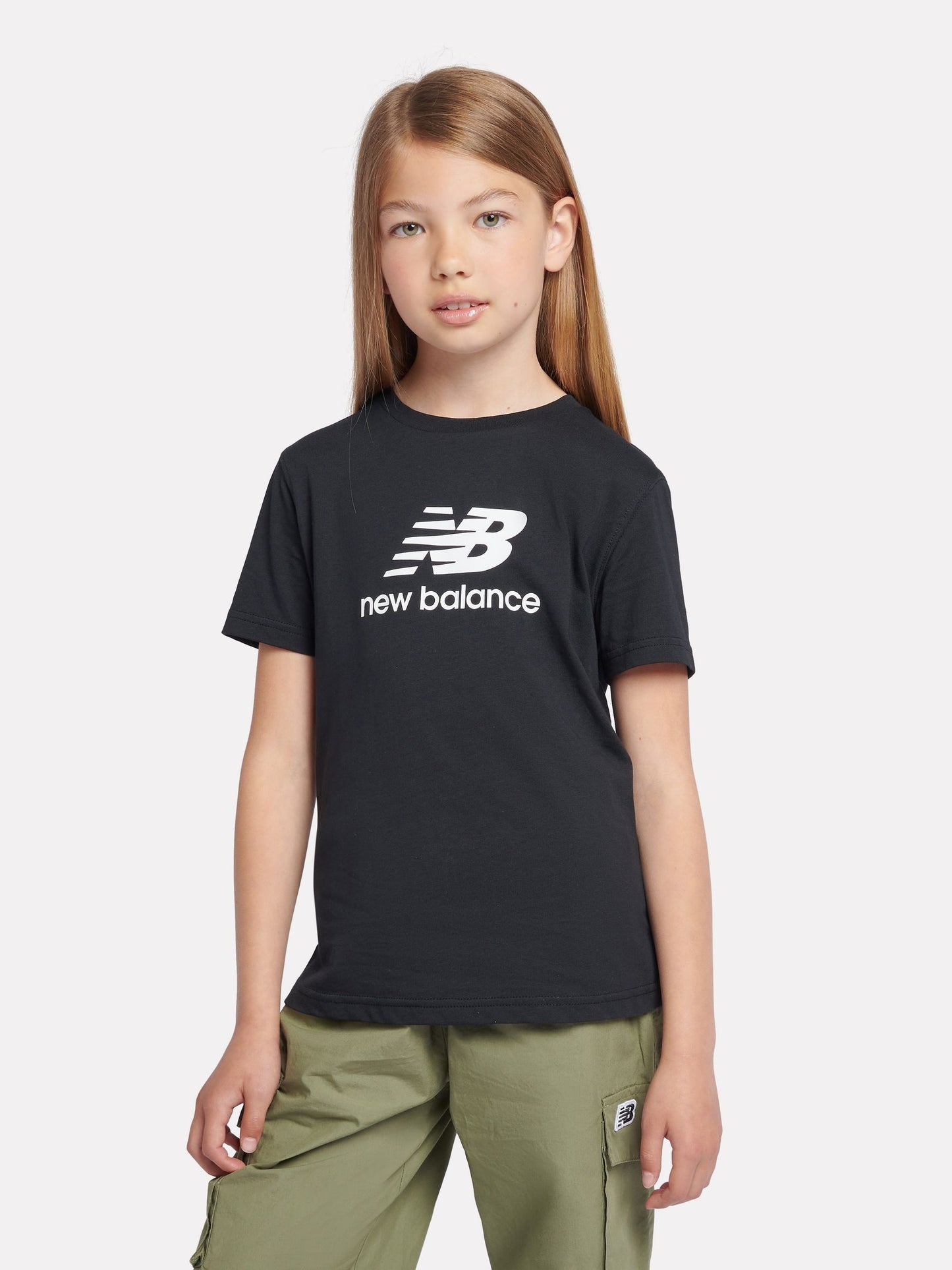 Dsiney Kidz - New Balance Black Stacked Logo T-Shirt image 1
