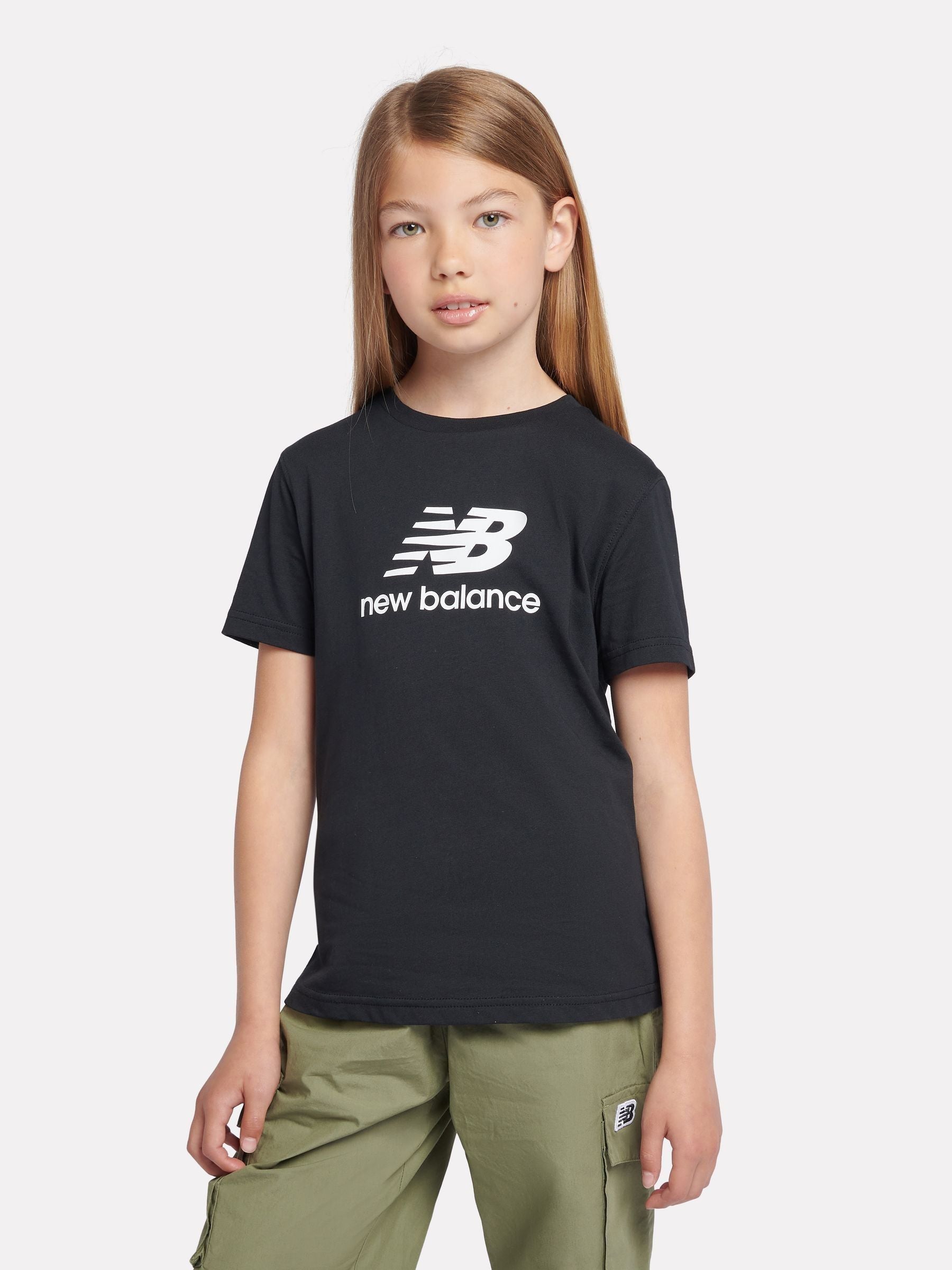 Dsiney Kidz - New Balance Black Stacked Logo T-Shirt image 1