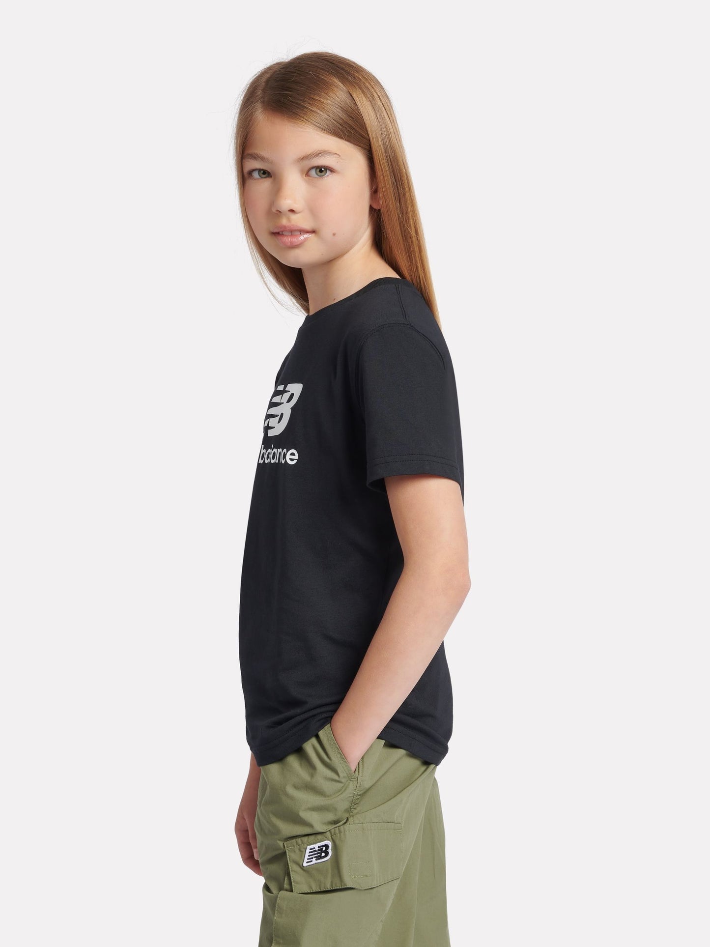 Dsiney Kidz - New Balance Black Stacked Logo T-Shirt image 2