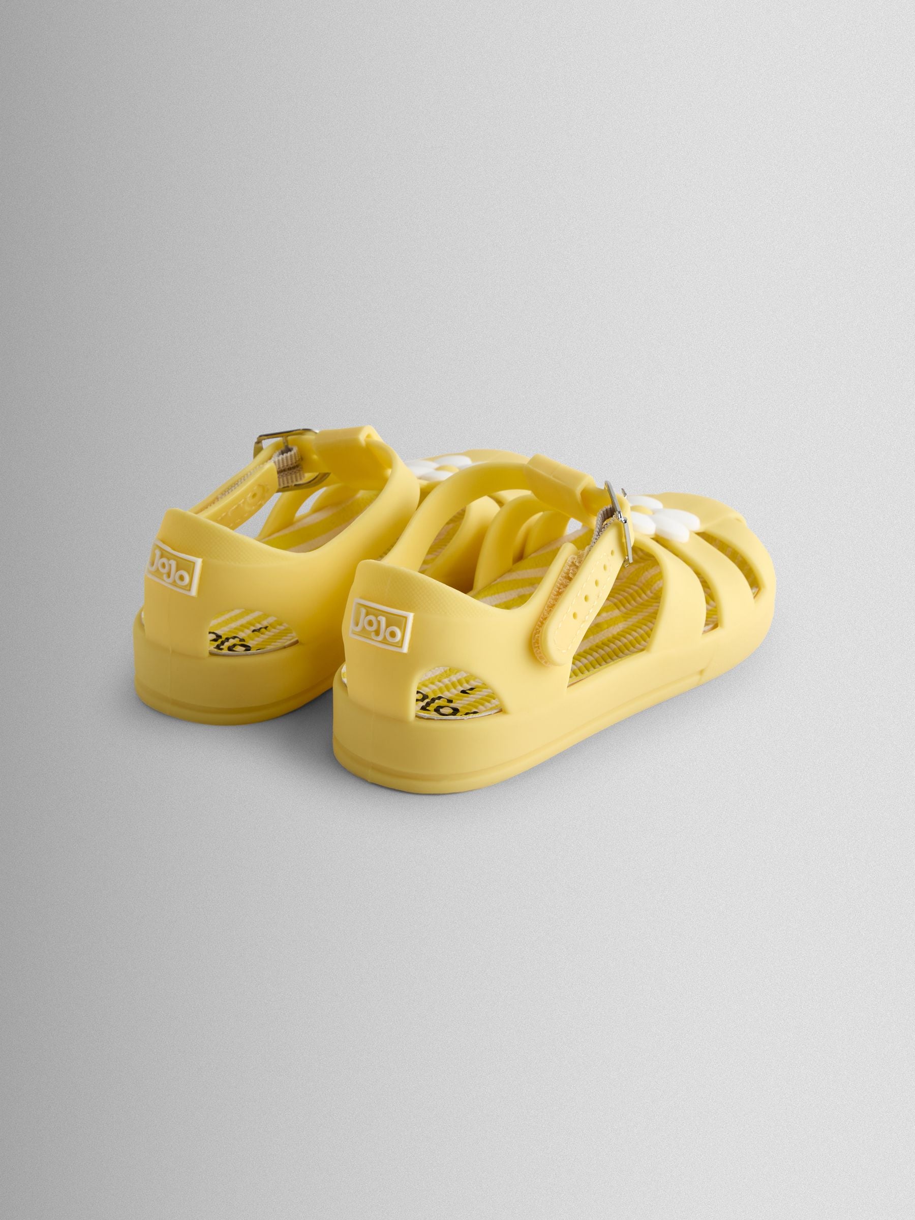 JoJo Maman Bébé Yellow Flower Jelly Sandals image 3