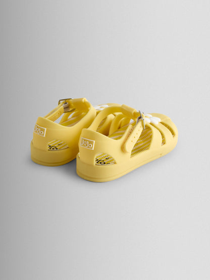 JoJo Maman Bébé Yellow Flower Jelly Sandals image 3