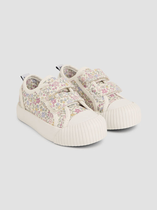 JoJo Maman Bébé Pink Double Strap Canvas Pumps image 1