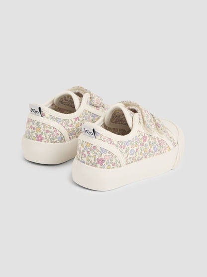 JoJo Maman Bébé Pink Double Strap Canvas Pumps image 2