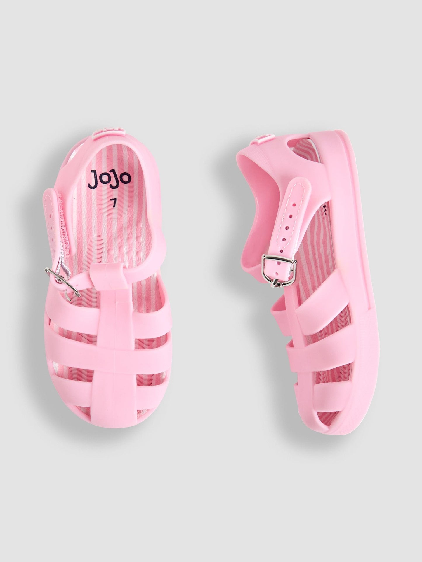 JoJo Maman Bébé Pink Jelly Sandals image 3