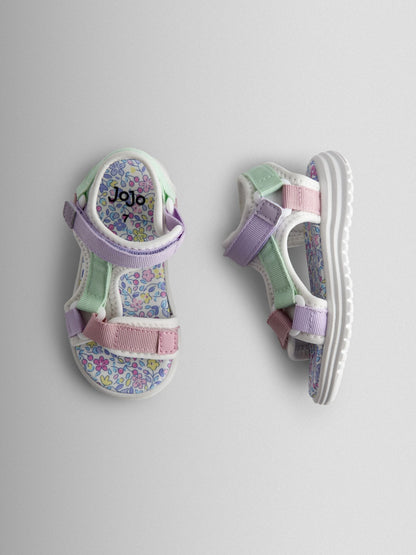 JoJo Maman Bébé Lilac Adjustable Strap Sandals image 3