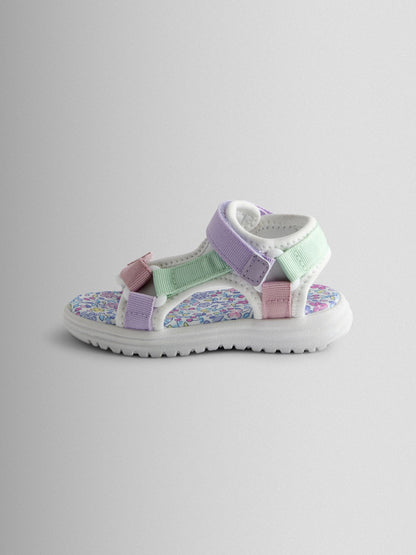 JoJo Maman Bébé Lilac Adjustable Strap Sandals image 4