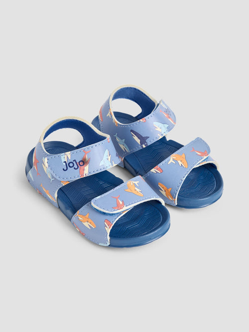 JoJo Maman Bébé Blue Double Strap Summer Sandals image 1