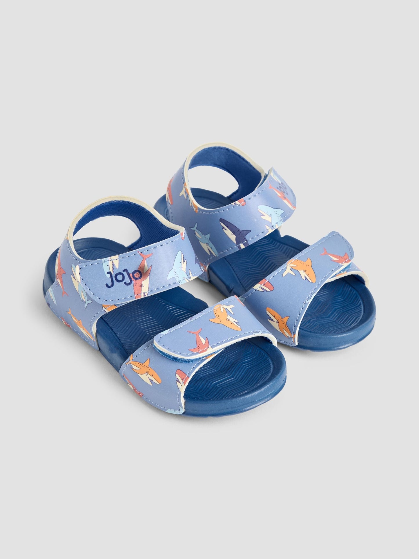 JoJo Maman Bébé Blue Double Strap Summer Sandals image 1