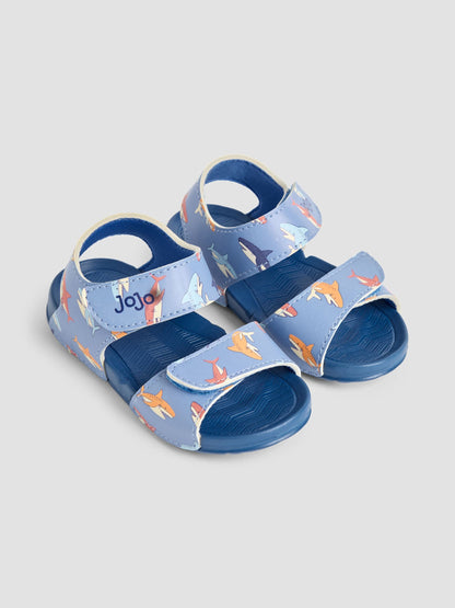 JoJo Maman Bébé Blue Double Strap Summer Sandals image 1