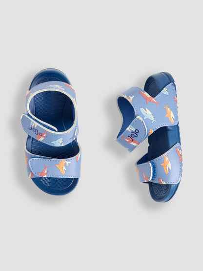 JoJo Maman Bébé Blue Double Strap Summer Sandals image 3