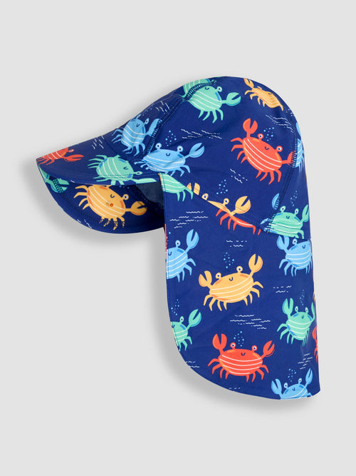 JoJo Maman Bébé Navy Crab UV Sun Protection Swim Hat image 1