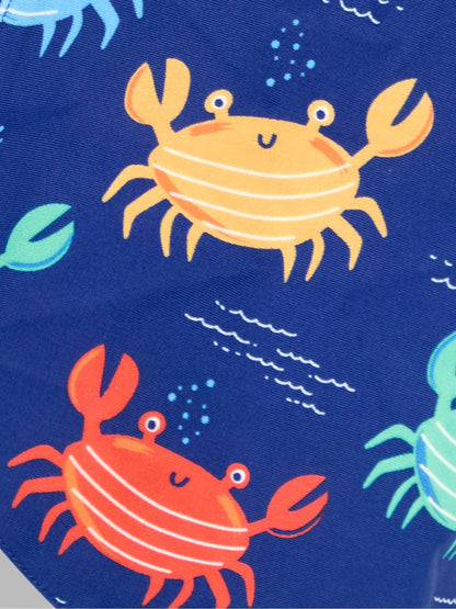 JoJo Maman Bébé Navy Crab UV Sun Protection Swim Hat image 3