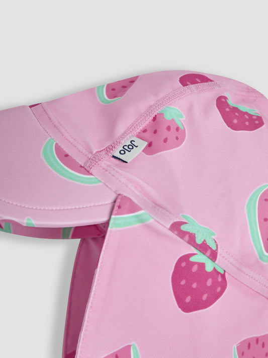JoJo Maman Bébé Strawberry Watermelon UV Sun Protection Swim Hat image 2