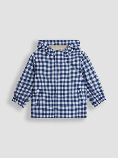 Dsiney Kidz - JoJo Maman Bébé Navy Gingham Hooded Jacket image 5