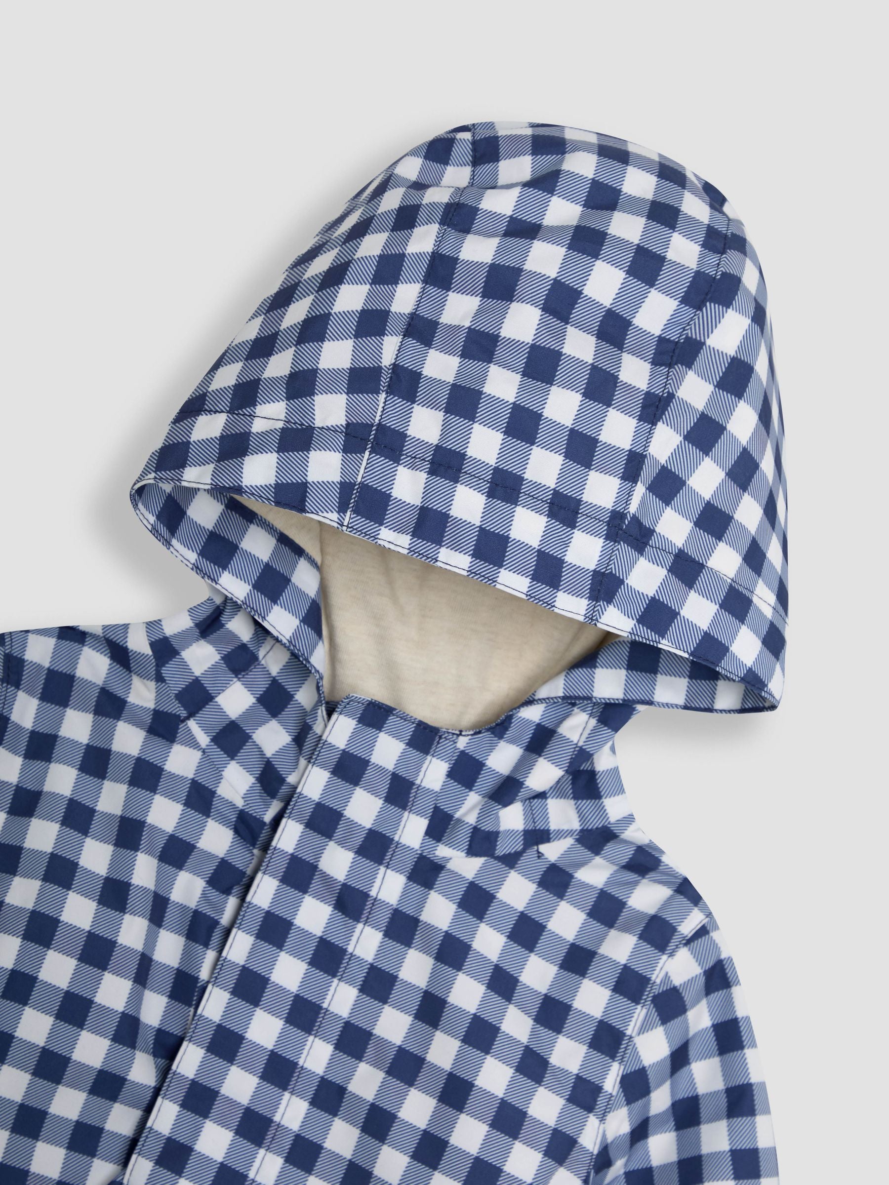 Dsiney Kidz - JoJo Maman Bébé Navy Gingham Hooded Jacket image 6