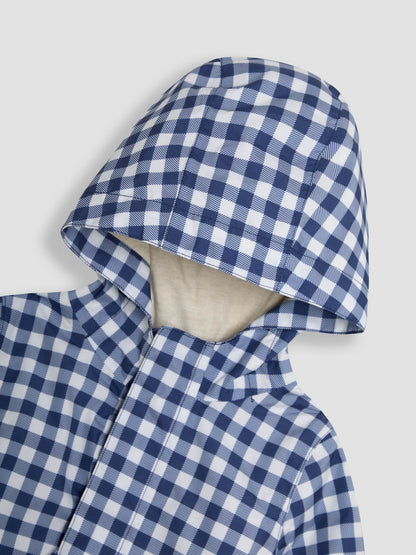 Dsiney Kidz - JoJo Maman Bébé Navy Gingham Hooded Jacket image 6