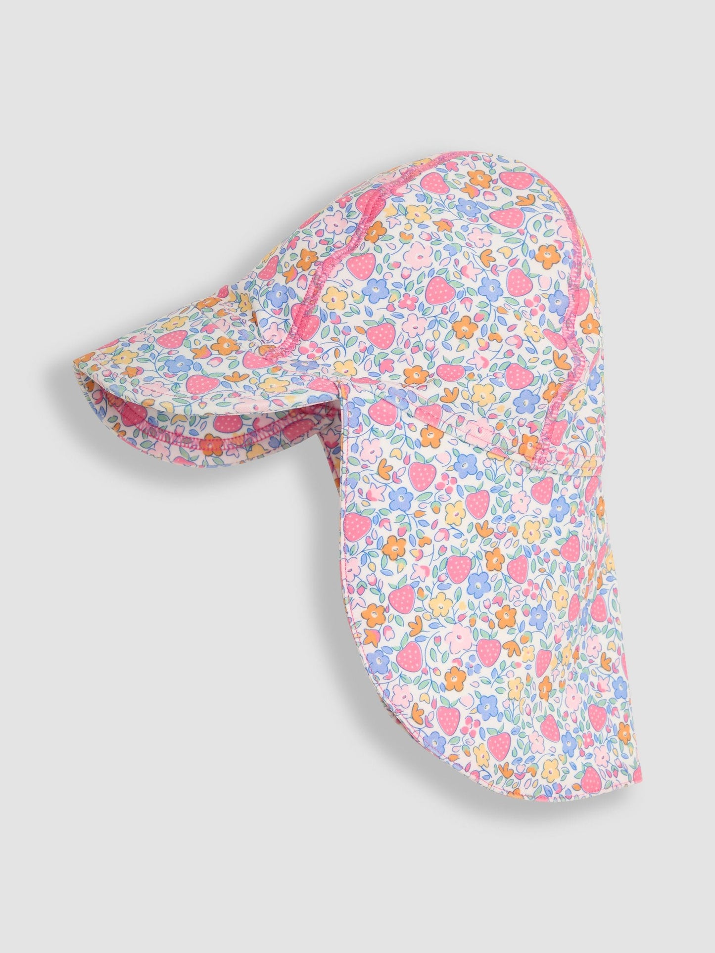 JoJo Maman Bébé Strawberry Ditsy UV Sun Protection Swim Hat image 1