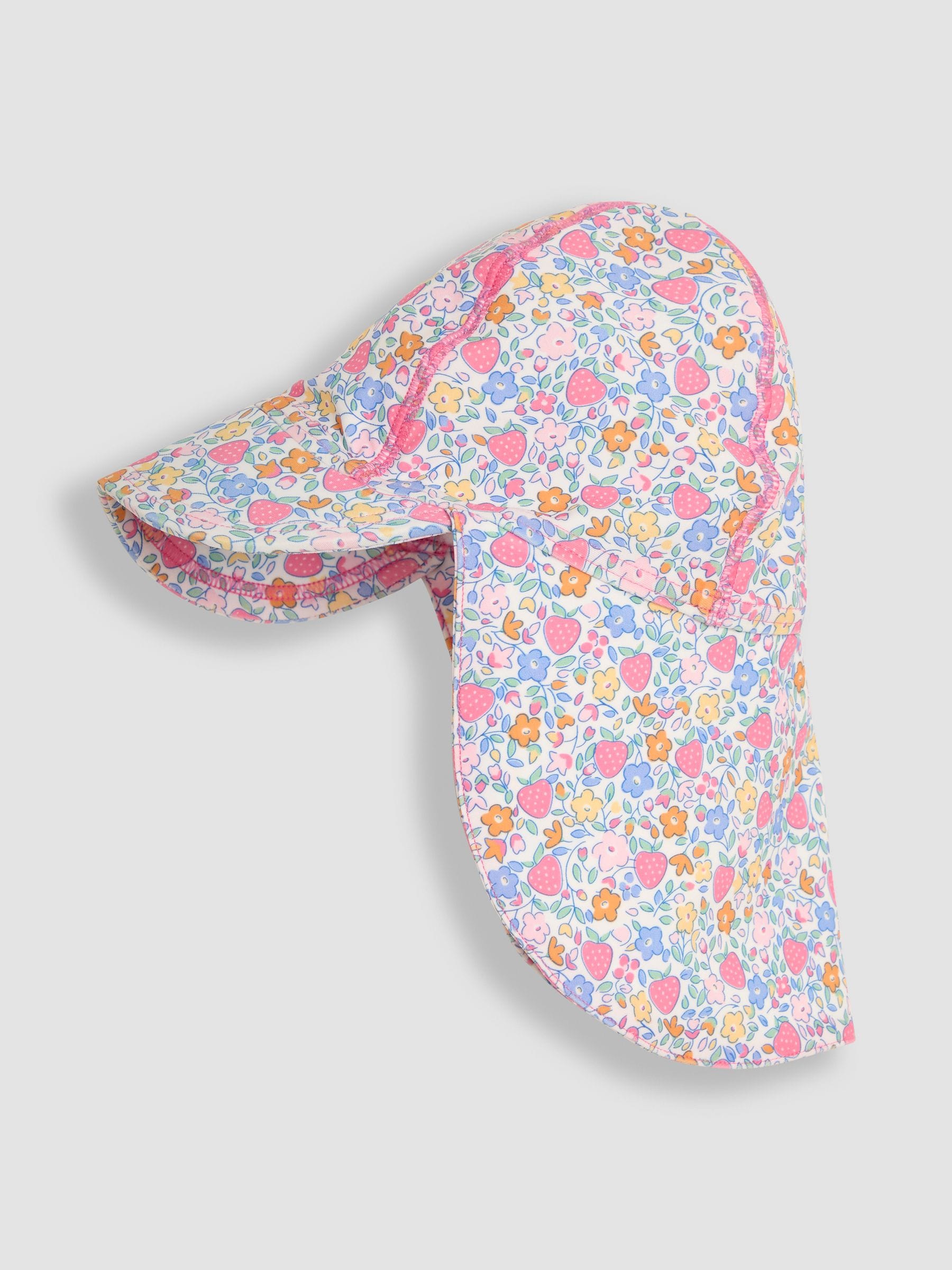 JoJo Maman Bébé Strawberry Ditsy UV Sun Protection Swim Hat image 1