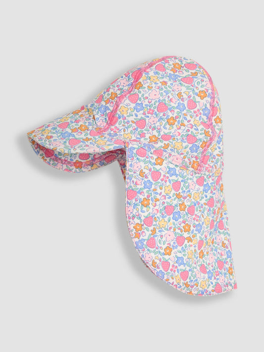 JoJo Maman Bébé Strawberry Ditsy UV Sun Protection Swim Hat image 1