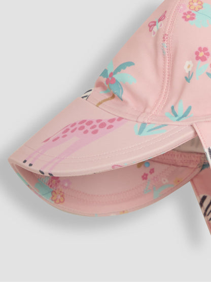 JoJo Maman Bébé Pink Safari UV Sun Protection Swim Hat image 2