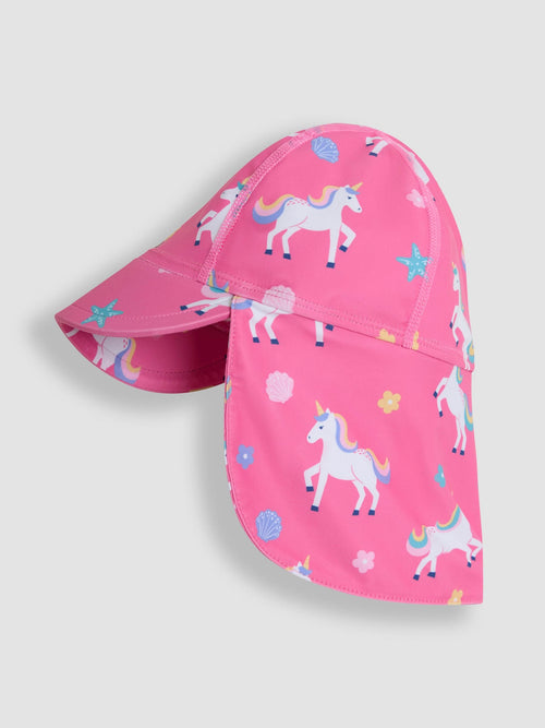 JoJo Maman Bébé Fuchsia Unicorn UV Sun Protection Swim Hat image 1