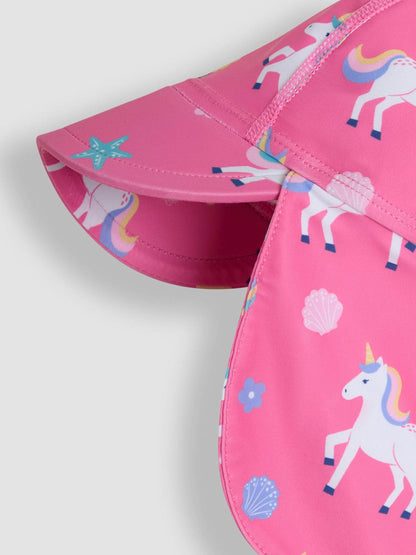 JoJo Maman Bébé Fuchsia Unicorn UV Sun Protection Swim Hat image 2