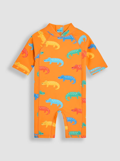 JoJo Maman Bébé Orange Crocodile UV Sunsafe Suit image 4