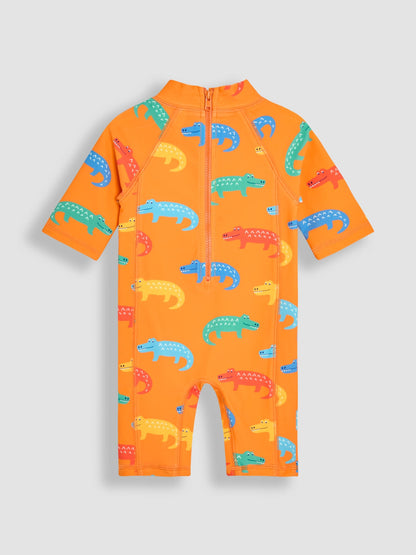 JoJo Maman Bébé Orange Crocodile UV Sunsafe Suit image 5