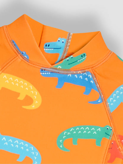 JoJo Maman Bébé Orange Crocodile UV Sunsafe Suit image 6