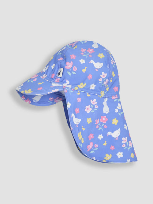 JoJo Maman Bébé Blue UV Sun Protection Swim Hat image 1