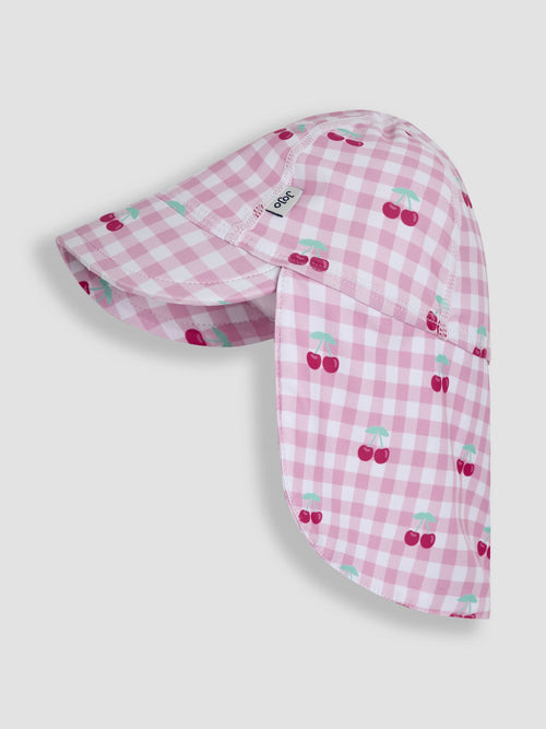 JoJo Maman Bébé Pink Cherry UV Sun Protection Swim Hat image 1