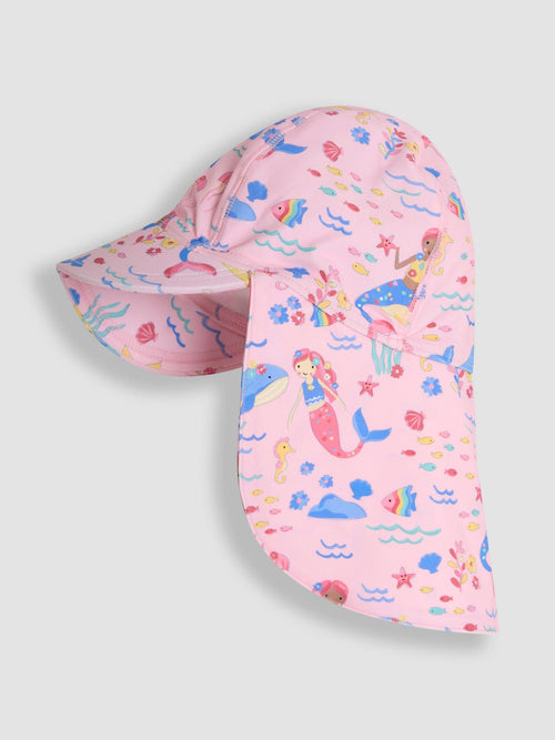 JoJo Maman Bébé Pink Mermaid UV Sun Protection Swim Hat image 1