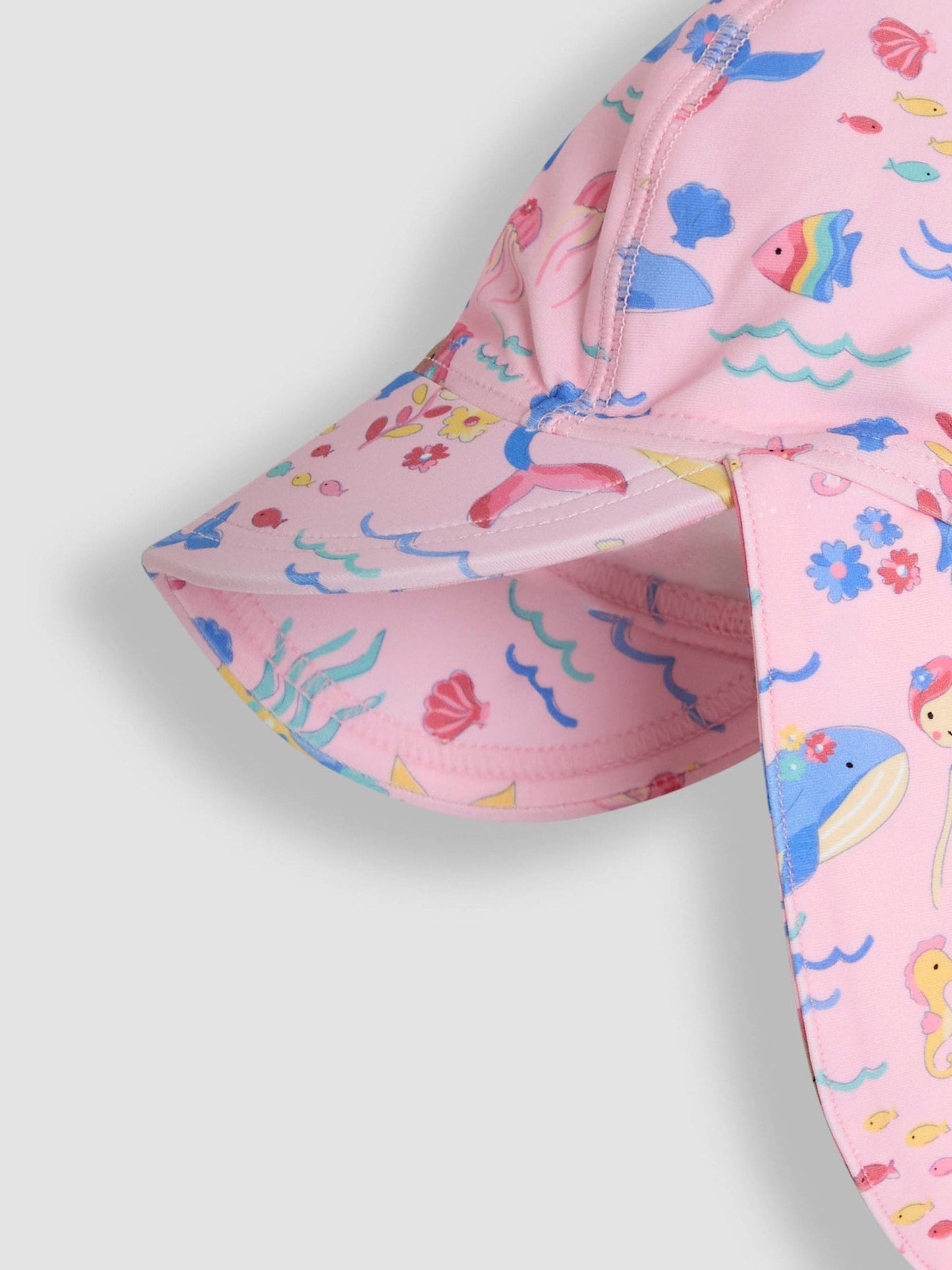 JoJo Maman Bébé Pink Mermaid UV Sun Protection Swim Hat image 2