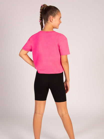 Dsiney Kidz - Pineapple Pink Logo Girls Dance Crop T-Shirt image 5